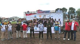 JUARA. Tim Kecamatan Cilawu mnejadi Juara Pertama setalah mengalahkan pada laga Final melawan Tim Garut Kota dengan Skor 1:0 di Stadion Jayaraga, Jumat (29/10/2021)