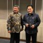 Bupati Garut, Rudy Gunawan menemui Menteri BUMN RI, Erick Thohir di Hotel El Royale Bandung, Kota Bandung, Kamis (18/11/2021). (Foto : Dok. Diskominfo Garut)