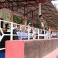 Ketua KONI Kabupaten Garut Dr. Ir. H. Abdusy Syakur Amin, M.Eng saat memberikan sambutan pada Pebukaan Babak Kualifikasi Pra Porprov Rugby Jawa Barat 2021. di Lapangan Sarana Olahraga (SOR) Merdeka Kerkof, Jalan Guntur Melati Nomor 11, Kelurahan Haurpanggung, Kecamatan Tarogong Kidul, Kabupaten Garut, Senin (20/12/2021)