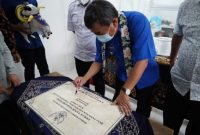 Bupati Garut, Rudy Gunawan, meresmikan secara langsung Teras Tanjungkamuning yang berlokasi di Desa Tanjungkamuning, Kecamatan Tarogong Kaler, Kabupaten Garut, Selasa (11/01/2022). (Foto : Deni Seftian/Diskominfo Garut).