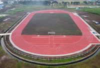 Kondisi terkini Stadion Adiwijaya di Jalan Proklamasi, Desa Jayaraga, Kecamatan Tarogong Kidul, Kabupaten Garut.
