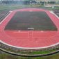 Kondisi terkini Stadion Adiwijaya di Jalan Proklamasi, Desa Jayaraga, Kecamatan Tarogong Kidul, Kabupaten Garut.