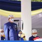 Pelaksanaan Upacara Peringatan Hari Jadi Garut ke-209 di Lapangan Oto Iskandar di Nata atau Alun-Alun Garut, Kecamatan Garut Kota, Kabupaten Garut, Rabu (16/2/2022). 
(Foto: Tim Diskominfo Garut)