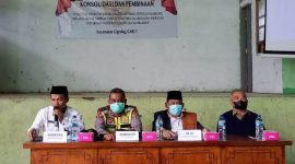 KONSOLIDASI.Densus 88 bersama Polres Garut, Kementrian Agama, dan Majelis Ulama (Mui) Kabupaten Garut melakukan Konsolidasi dan Pembinaan dii Kecamatan Cigedug. 