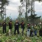 Perhutani  (KPH) Garut  bersama Himakom Uniga  melakukan penanaman pohon 