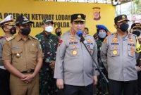Kunjungan Wakapolri, Gatot Eddy Pramono didampingi oleh Kapolda Jabar, Irjen Pol Suntana di GTC Limbangan, Kecamatan Limbangan, Kabupaten Garut, Senin (25/4/2022).