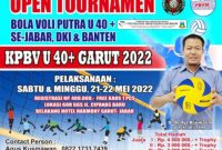 PDAM Tirta Intan Garut Gelar Open Tournamen Bola Voli Putra U40+ Garut 2022.