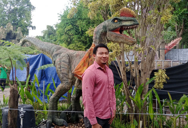 Direktur Dinoland Garut, Dion Pradeta Nugroho  saat ditemui di Dinoland Garut, Kampung Cibolerang, Desa Mekarjaya, Kecamatan Tarogong Kaler, Kabupaten Garut, Jumat (24/6/2022)