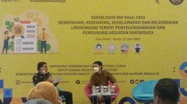 Pertandingan antara Desa Mekarjaya Pelaksanaan Sosialisasi Standar Nasional Indonesia (SNI) 9042: 2021, di Fave Hotel Garut, Kelurahan Sukagalih, Kecamatan Tarogong Kidul, Kabupaten Garut, Sabtu (11/6/2022).