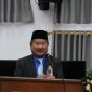 Bupati Garut, Rudy Gunawan menghadiri Rapat Paripurna DPRD Kabupaten Garut dalam rangka Pengucapan Sumpah/Janji Anggota DRPD Kabupaten Garut dari Fraksi Partai Hanura, Wawan Sutiawan, yang berlangsung di Ruang Rapat Paripurna DPRD Garut, Jalan Patriot, Kecamatan Tarogong Kidul, Kabupaten Garut, Jum'at (8/7/2022).