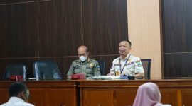 Pelaksanaan Rapat Pembahasan Penanganan Gangguan Trantibum yang dilaksanakan di Aula Kantor Satpol PP Garut, Jalan Terusan Pahlawan, Kecamatan Tarogong Kidul, Kabupaten Garut, Rabu (13/7/2022).