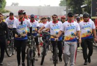 Wabup Garut menghadiri acara olahraga bersama dan sepeda santai dalam rangka Hari Ulang Tahun (HUT) Lalu Lintas (Lantas) ke-67 yang dilaksanakan di Markas Polres Garut, Jalan Suci, Kecamatan Karangpawitan, Jum'at (23/9/2022)