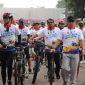 Wabup Garut menghadiri acara olahraga bersama dan sepeda santai dalam rangka Hari Ulang Tahun (HUT) Lalu Lintas (Lantas) ke-67 yang dilaksanakan di Markas Polres Garut, Jalan Suci, Kecamatan Karangpawitan, Jum'at (23/9/2022)