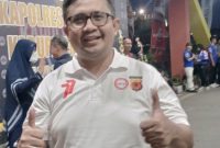 APRESIASI.Pimpinan Cabang  Bank BJB Garut, Mochammad Indra, mengapresiasi Pelaksanaan Kompetisi Bola Voli Merah Putih Kapolres Cup Tahun 2022. 