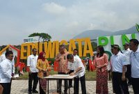 Bupati Garut, Rudy Gunawan meresmikan Eduwisata Perlebahan Gunung Guntur, berlokasi di Desa Pasawahan, Kecamatan Tarogong Kaler, Kabupaten Garut, Rabu (31/8/2022).