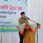 Kepala Kemenag Garut Dr H Cece Hidayat MSi saat memebrikan sambutan dalam Pembukaan Seleksi Tilawatil Quran (STQ) tingkat Kabupaten Garut, di Komplek Islamic Center, Kecamatan Garut Kota Kabupaten Garut, Rabu (28/8/2022)