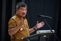Bupati Garut, Rudy Gunawan membuka kegiatan Bimbingan Teknis (Bimtek) Perencanaan Pengawasan Berbasis Risiko dan Audit Kerja Tahun 2022 yang diselenggarakan oleh Inspektorat Daerah Kabupaten Garut di Ballroom Hotel Harmoni, Jalan Cipanas Baru, Kecamatan Tarogong Kaler, Kabupaten Garut, Senin (24/10/2022)