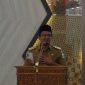 Wakil Bupati Garut, dr. Helmi Budiman, memberikan sambutan dalam acara Peringatan Maulid Nabi Muhammad SAW 1444 H tingkat Kabupaten Garut, di Gedung Pendopo, Kecamatan Garut Kota, Kabupaten Garut, Senin (24/10/2022).