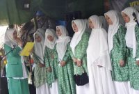 LANTIK.PAC  Fatayat NU Bayongbong, Lantik Pimpinan Ranting  Fatayat NU Desa Mekarsari dan Pimpinan Ranting Desa Ciela.di komplek Pondok Pesantren (Ponpes) Hidayatul Faizien, Cikedokan Kecamatan Bayongbong, Minggu (9/10/2022).