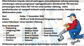 Perumda Tirta Intan Garut melakukan pengerjaan Tapingpoint ND 150 MM dan Pemasangan Gate Valve 110 MM area sumber Cibitung, Cabang Samarang.