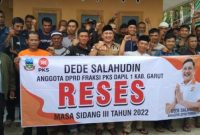 Anggota Fraksi PKS Dapil 1 DPRD Kabupaten Garut H Dede Salahudin, melakukan reses di Kampung Tajur Sela, RT 02 RW 02 Desa Sukamenak, Kecamatan Wanaraja, Rabu (07/12/2022).
