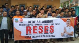 Anggota Fraksi PKS Dapil 1 DPRD Kabupaten Garut H Dede Salahudin, melakukan reses di Kampung Tajur Sela, RT 02 RW 02 Desa Sukamenak, Kecamatan Wanaraja, Rabu (07/12/2022).