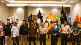 Pelaksanaan Peluncuran Kirab Pemilu Tahun 2024 dalam rangka Satu Tahun Menuju Pemungutan Suara yang dilaksanakan di Ballroom Kassiti Fave Hotel, Jalan Cimanuk, Kecamatan Tarogong Kidul, Kabupaten Garut, Selasa (14/2/2023). (Foto: Febri Noptageri/ Anggana Mulia/ Nindi Nurdiyanti/ Diskominfo Garut)