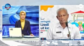 Sekretaris Daerah (Sekda) Garut, Nurdin Yana, melaksanakan wawancara langsung dengan News Anchor TVRI, Ayu, Rabu (8/2/2023). (Foto : Dok. TVRI Garut).P