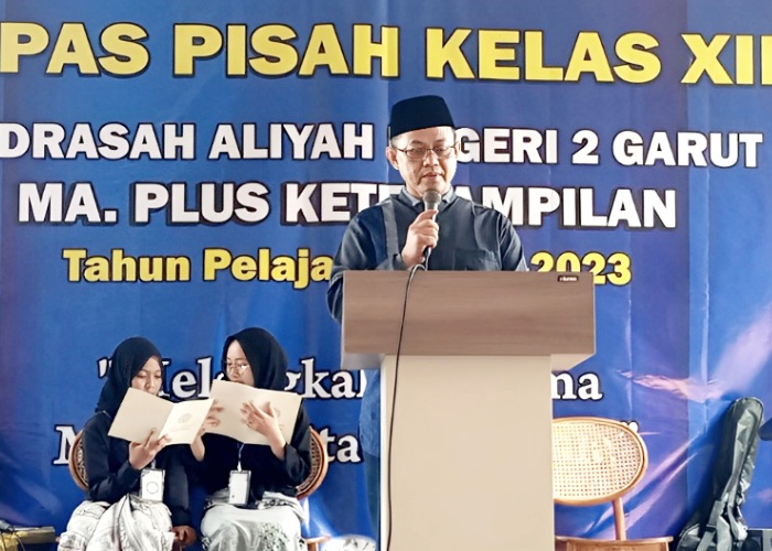 Pesan Kepala Kemenag Garut Dalam Lepas Pisah Siswa MAN 2 Garut Agar Memperkuat Keimanan dan mengutamakan Akhlak