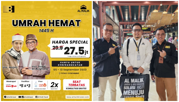 Al Malik Travel Umrah dan Haji Tawarkan Paket Promo UMRAH HEMAT 1445 H dengan Harga Spesial Awal September 2023