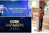 Kepala Kemenag Garut, Dr. H. Saepulloh, S.Ag, MPd,, Mengucapkan Selamat Kepada Menteri Agama Atas Penghargaan DETIKCOM AWARDS 2023 (2)