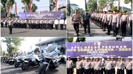 Polres Garut Gelar Apel Gelar Pasukan Operasi Zebra Lodaya 2023 untuk Keamanan Lalu Lintas Menuju Pemilu Damai 2024