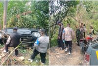 Polsek Talegong Polres Garut lakukan Evakuasi Kecelakaan Tunggal di Jalan Raya Talegong_ Mobil Toyota Avanza Terperosok ke Jurang