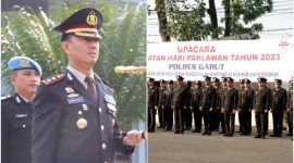 Upacara Hari Pahlawan ke-78 Tahun 2023_ Kapolres Garut Ajak Warga Perkuat Persatuan dan Kesatuan Bangsa