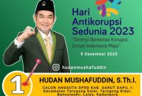 Calon DPRD Garut dapil 1, Hudan Mushafuddin, Ajak Masyarakat Lawan Korupsi Bersama