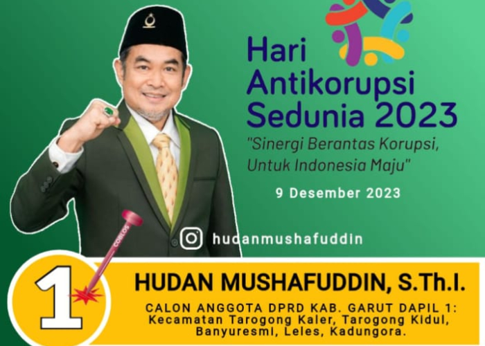 Calon DPRD Garut dapil 1, Hudan Mushafuddin, Ajak Masyarakat Lawan Korupsi Bersama