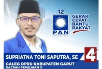 Supriatna Toni Saputra SE, Calon DPRD Dapil 3 Garut: Komitmen Gerak Capat Bantu Rakyat