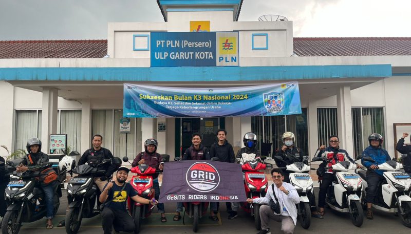 PLN UP3 Garut menghadirkan layanan listrik yang handal pada SPKLU dan SPLU Untuk Komunitas GRID EV Riding Cimahi – Darajat Pass Garut