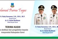 Ucapan Purna Tugas Bupati dan Wakil Bupati Garut