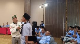 AKRAB. Ketua DPC Partai Bulan Bintang Garut, H Hudan Mushafuiddin, STh.I bersama Pendiri MATAHARI PAGI, Dr Dahnil Anzar Simanjuntak, SE., ME. dalam acara Deklarasi Matahari Pagi Tingkat JAwa Barat di Favehotel comanuk Garut, pada Selasa, 9 Januari 2024