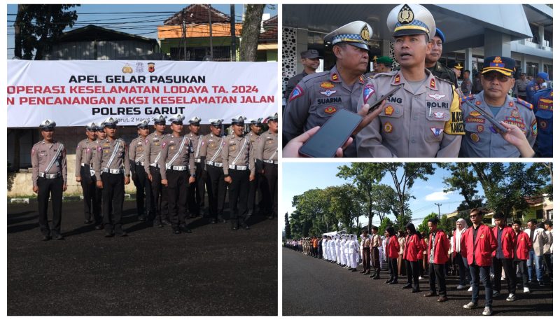 Polres Garut Gelar Apel Pasukan Operasi Keselamatan Lodaya 2024 di Garut