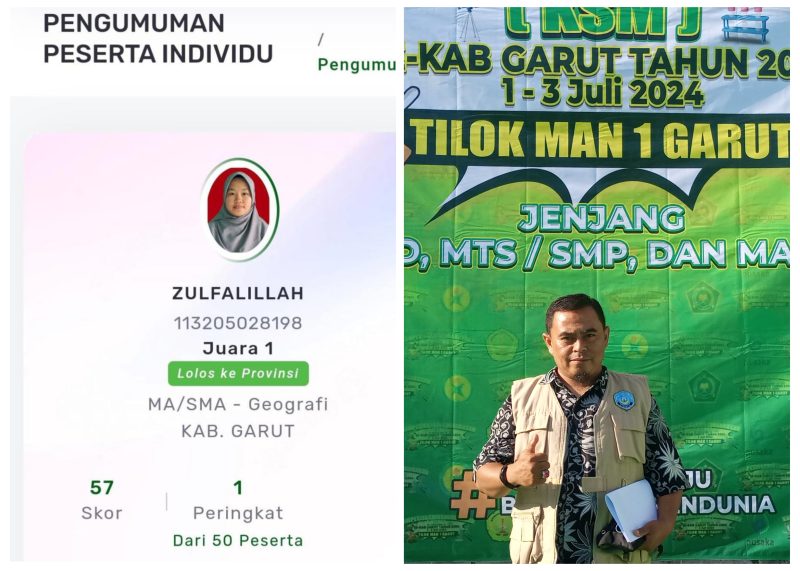 MA Persis Pangatikan Raih Peringkat Pertama Geografi di KSM Kabupaten Garut 2024