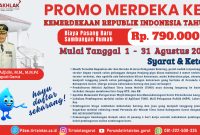 Promo Merdeka PDAM Tirta Intan Garut: Sambungan Rumah Baru Hanya Rp. 790.000!