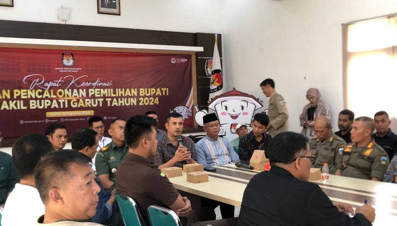 KPU Kabupaten Garut Gelar Rapat Koordinasi Persiapan Pencalonan Bupati dan Wakil Bupati Pilkada 2024