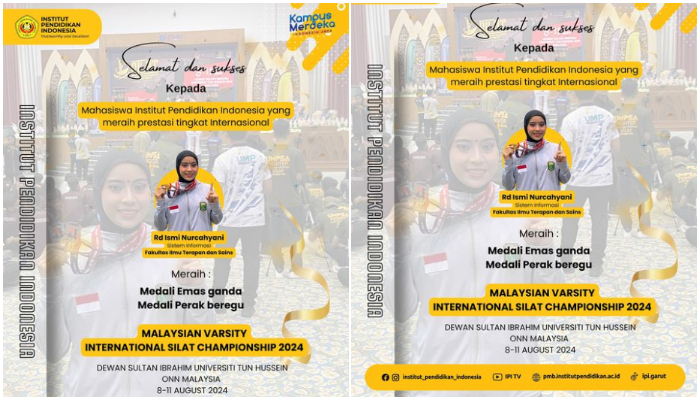 Mahasiswa IPI Garut Cetak Prestasi di Malaysian Varsity International Silat Championship 2024 dengan Medali Emas dan Perak