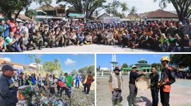 Pj Bupati Garut, Barnas Adjidin, pimpin aksi bersih Sungai Cipalebuh pada World Cleanup Day Indonesia 2024, ajak masyarakat Garut menjaga kebersihan sungai.