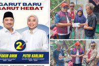 Calon Bupati Garut No urut 2 Syakur Amin Berikan Santunan kepada Korban Rumah Roboh di Jayawaras