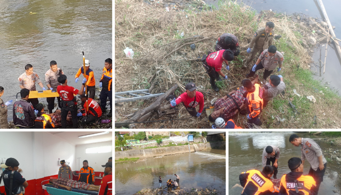 Polsek Tarogong Kidul Berhasil Evakuasi Warga Diduga Bunuh Diri di Sungai Cimanuk, Korban Masih Dirawat