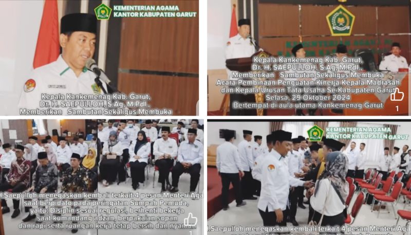 Pembinaan Kinerja Kepala Madrasah: Kepala Kemenag Garut  Ungkap 4 Pesan Penting dari Menteri Agama!