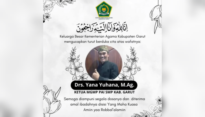 Keluarga Besar MAN 1 Garut Berduka Atas Wafatnya Ketua Komite Drs. Yana Yuhana